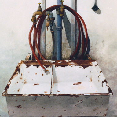 Emaillebecken, 1983, Aquarell, 43 x 31 cm